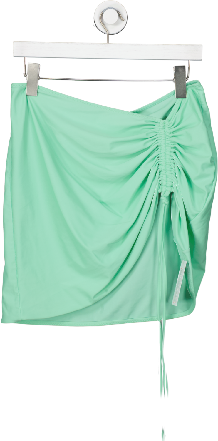Mars the Label Green Ruched Mini Skirt UK 16