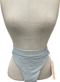 Oh Polly Metallic Silver Thong Bikini Bottoms UK M