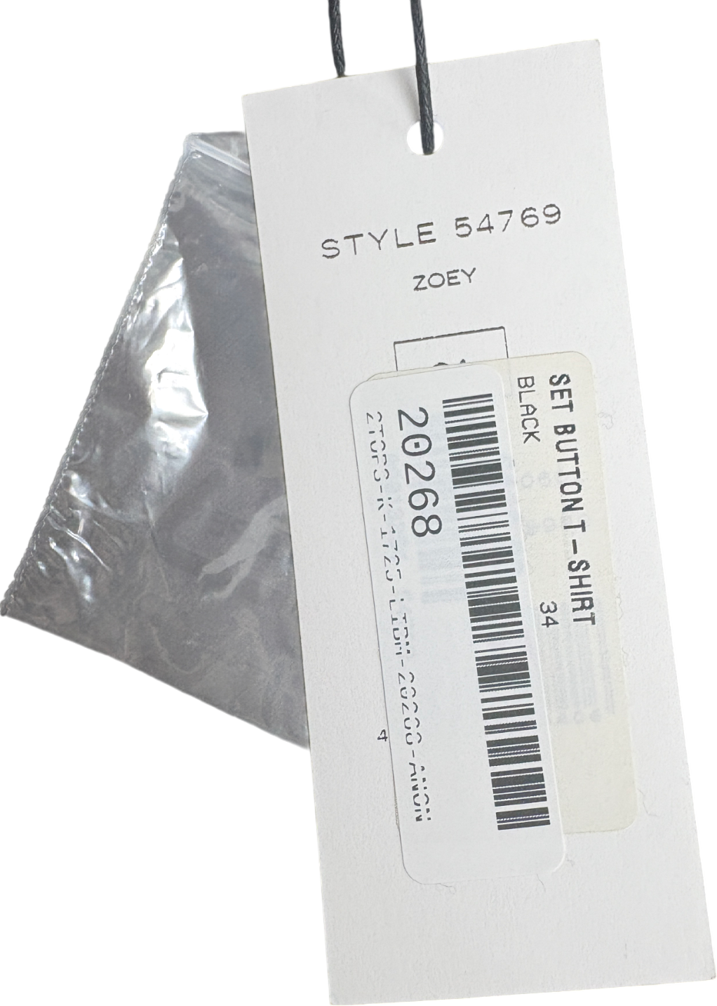 Set Black Zoey 100% Silk Button T-shirt UK 6