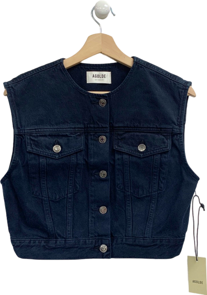 Agolde Smudge Denim Vest UK M