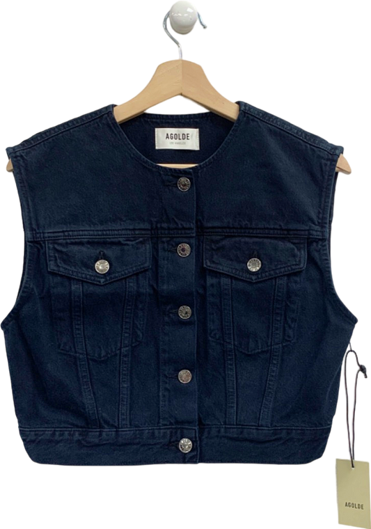 Agolde Smudge Denim Vest UK M