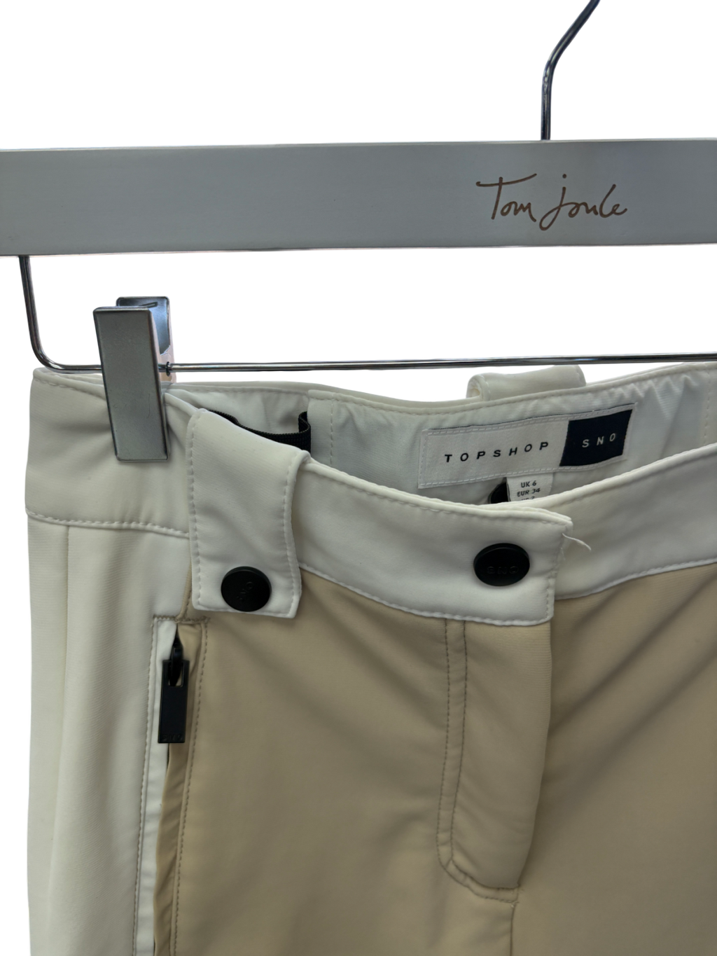 Topshop Beige Aldrin Stretch Woven Ski Trousers UK 6