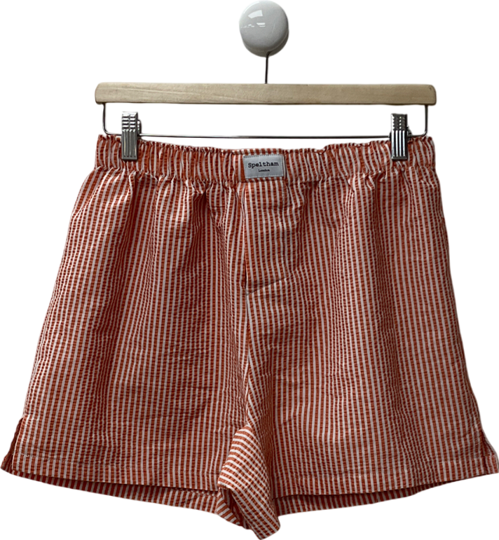 speltham Orange Tangerine Striped Crinkle Unisex Boxer Shorts UK M
