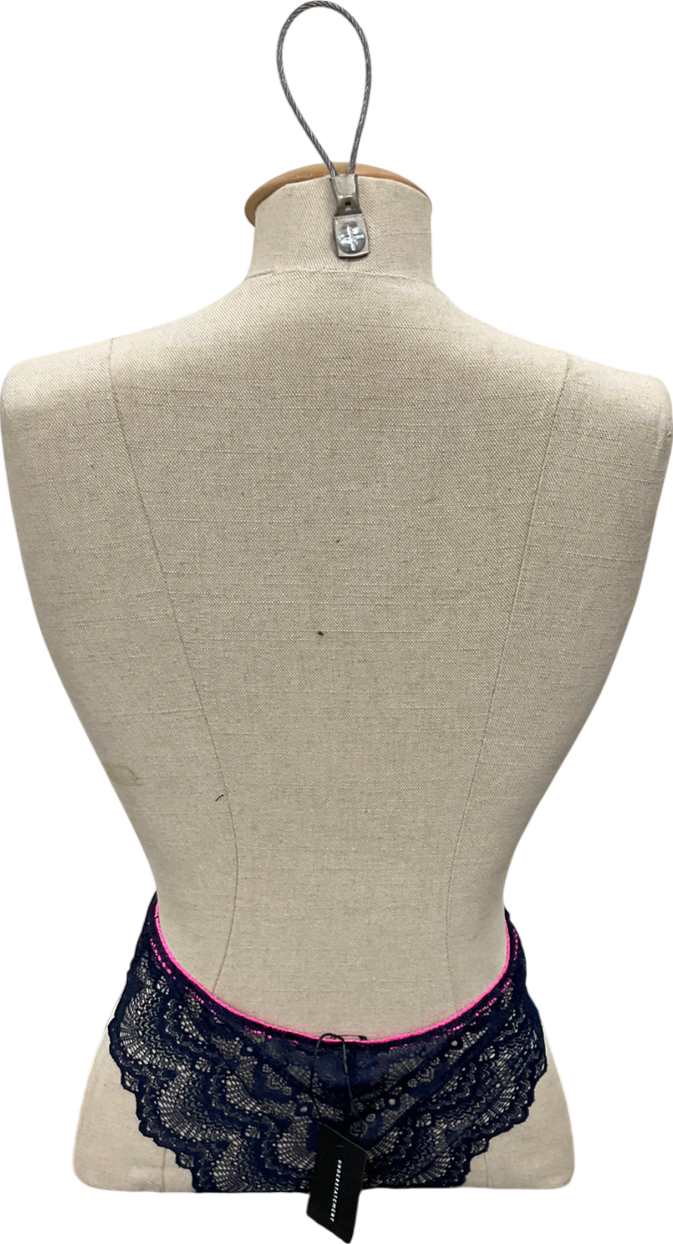 Understatement Blue Lace Cheeky Briefs UK M