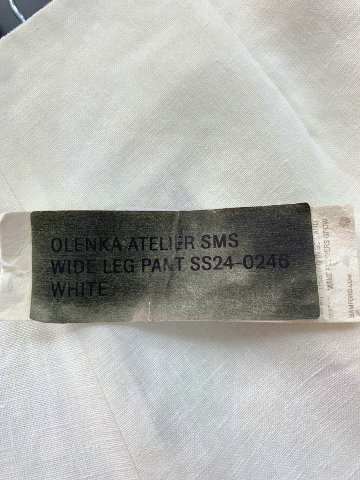 Bamford White Wide Leg Pant UK M