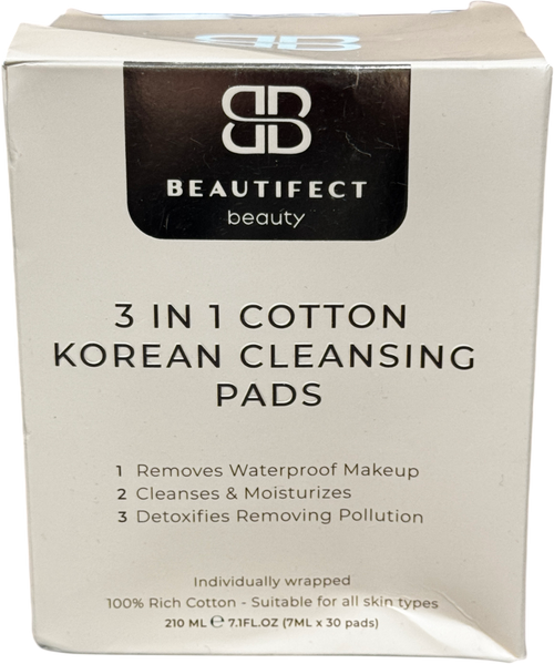 BEAUTIFECT 3-in-1 Cotton Korean Cleansing Pads 30 X 7ML
