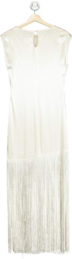 Pretty Lavish Cream Fringe Flapper Style Dress UK 6