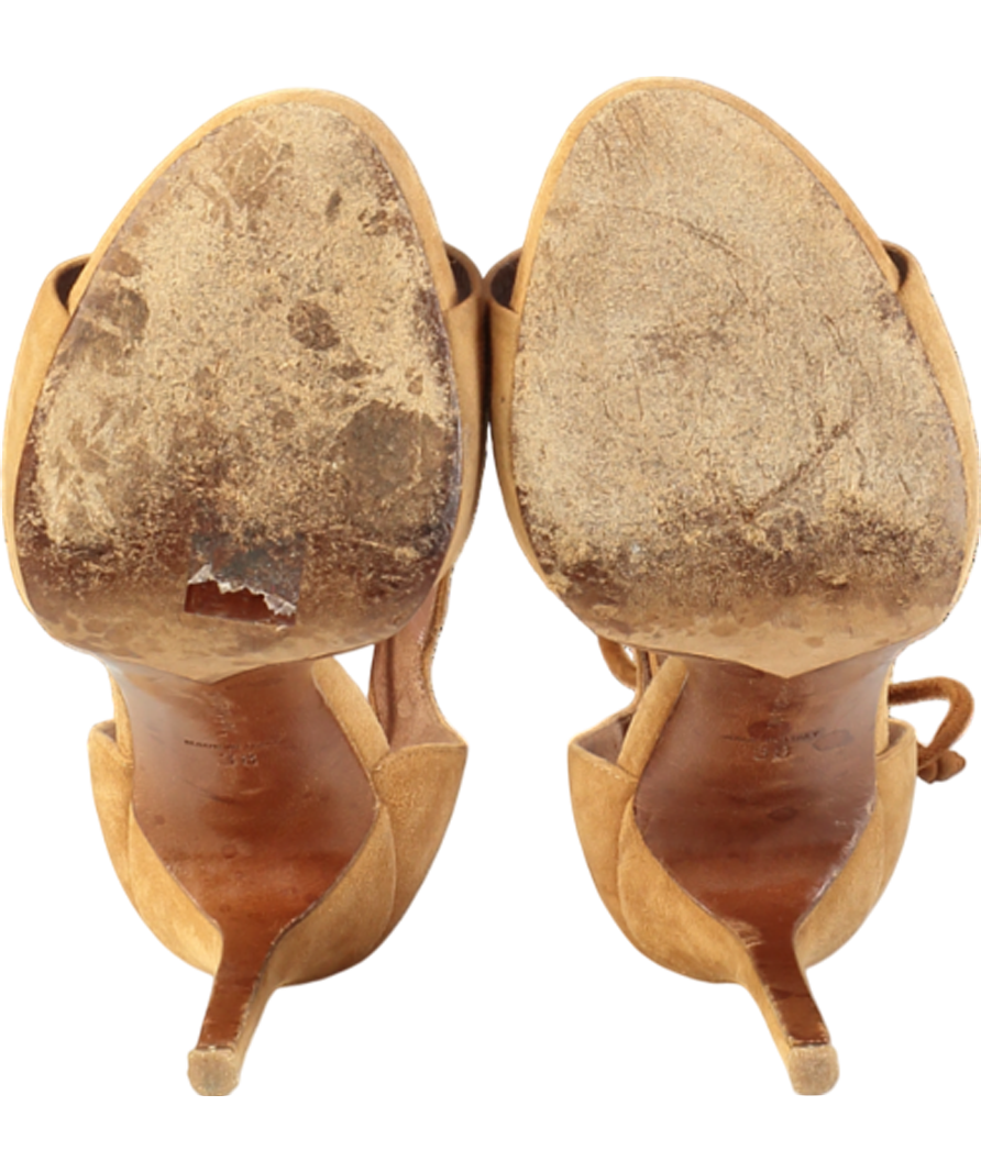 Tabitha Simmons Brown Lace-back Suede Ankle Sandal UK 5 EU 38 👠