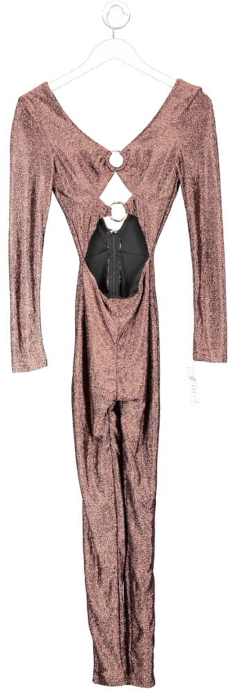 Farai London Metallic Mahina Lustre Copper Jumpsuit UK S