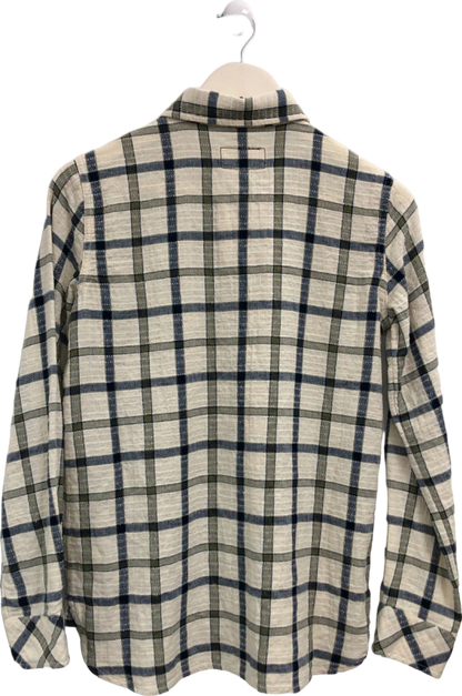 Current Elliot Beige/Blue Plaid Flannel Shirt