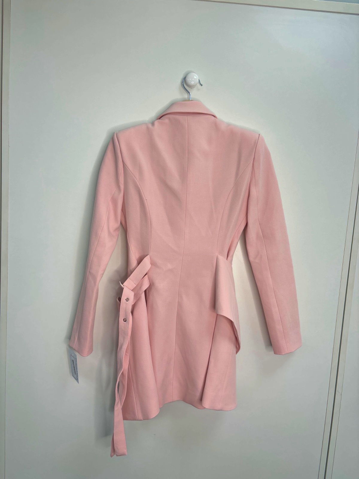 Fashion Nova Pink Belted Tailored Blazer XS