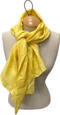 aexae Yellow Linen Blend Scarf One Size