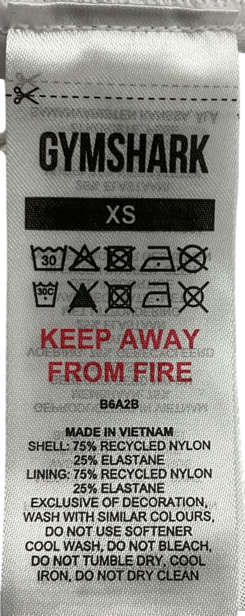 gymshark White Elevate Twist Front Bralette UK XS