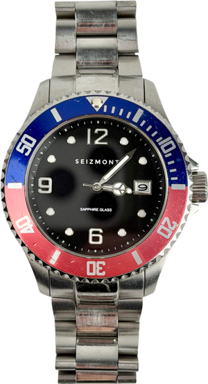 Seizmont Metallic Stainless Steel Bicolour Bezel Watch One Size