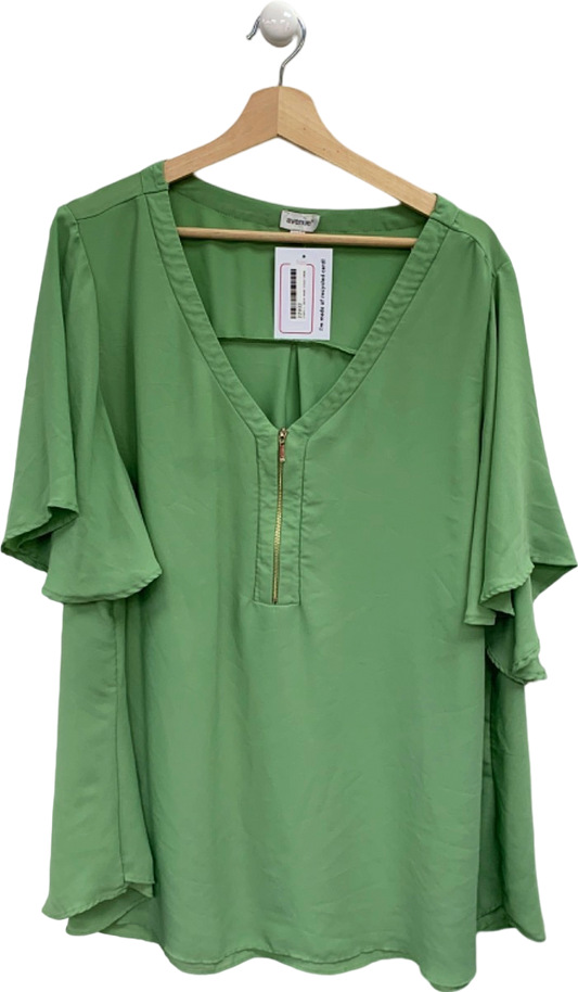 Avenue Green Flowy Top UK 22-24