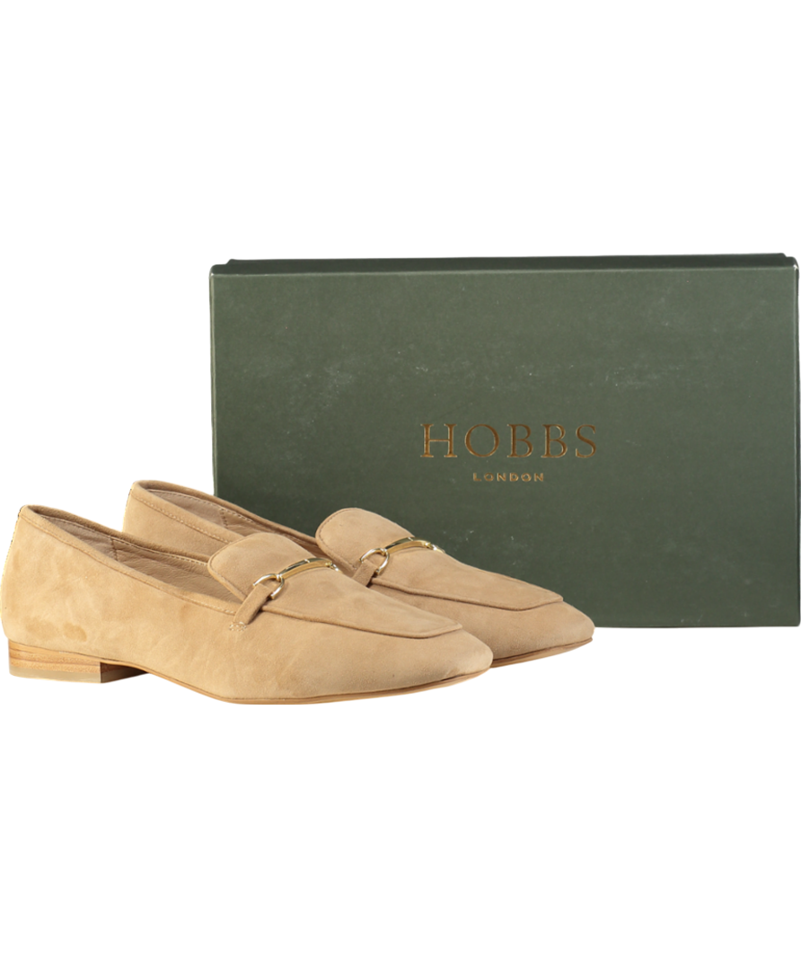Hobbs Beige Camel Suede Raegan Suede Horsebit Loafers UK 8 EU 41 👠