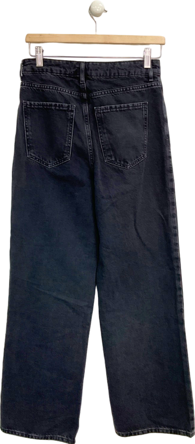 New Look Black Adalae Wide Leg Jeans UK 8