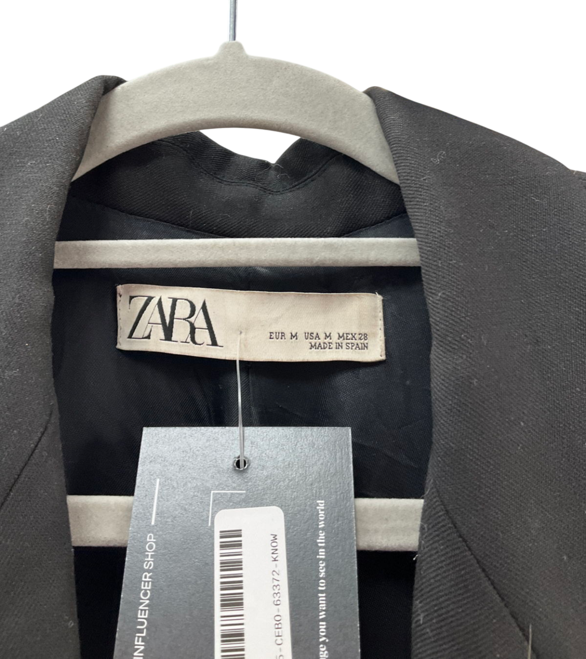 ZARA Black Flowing Suit Blazer UK M