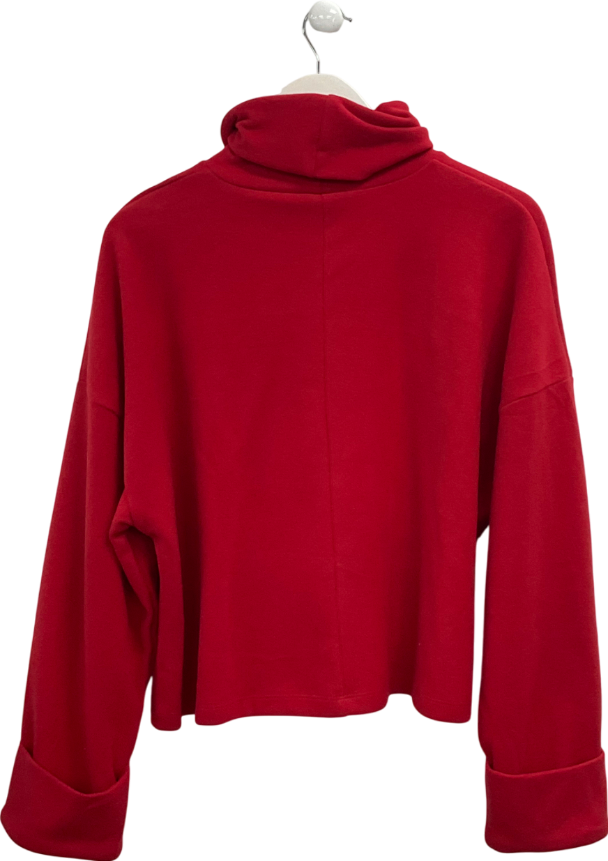 ASOS Red Supersoft Roll Neck Jumper UK M