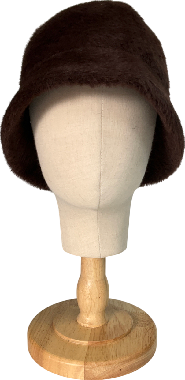 Primark Brown Faux Fur Bucket Hat One Size