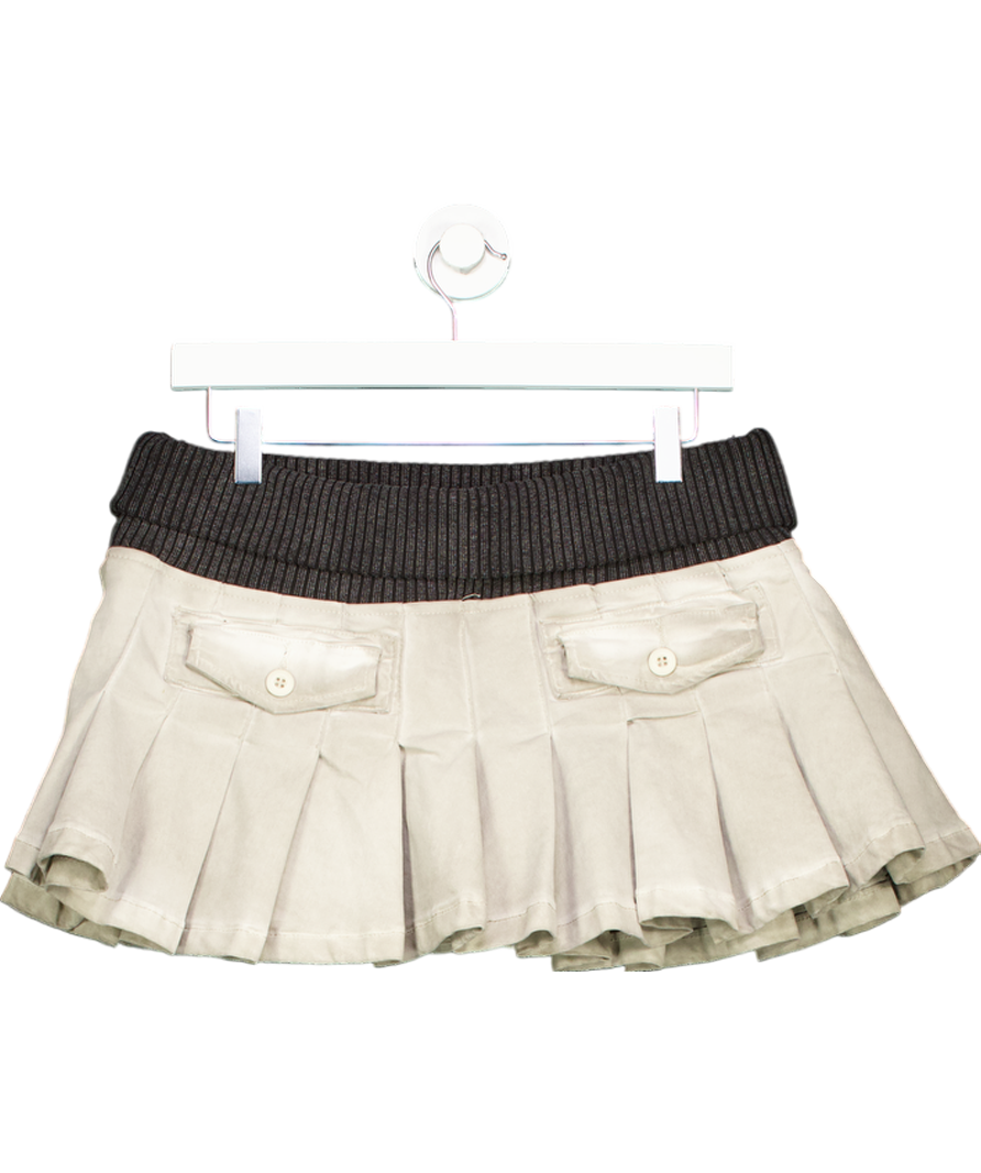 Jaded London Grey Lilac Dirty Wash Ribbed Pleat Cargo Skirt UK 10