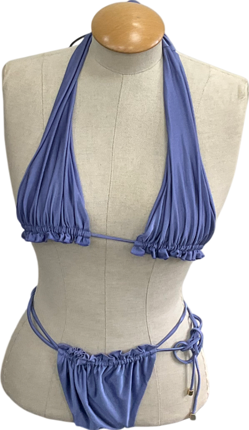 Janthee Ruched Purple Bikini UK M