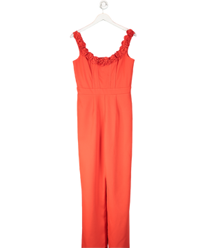 Coast Red Rosette Trim Jumpsuit UK 12
