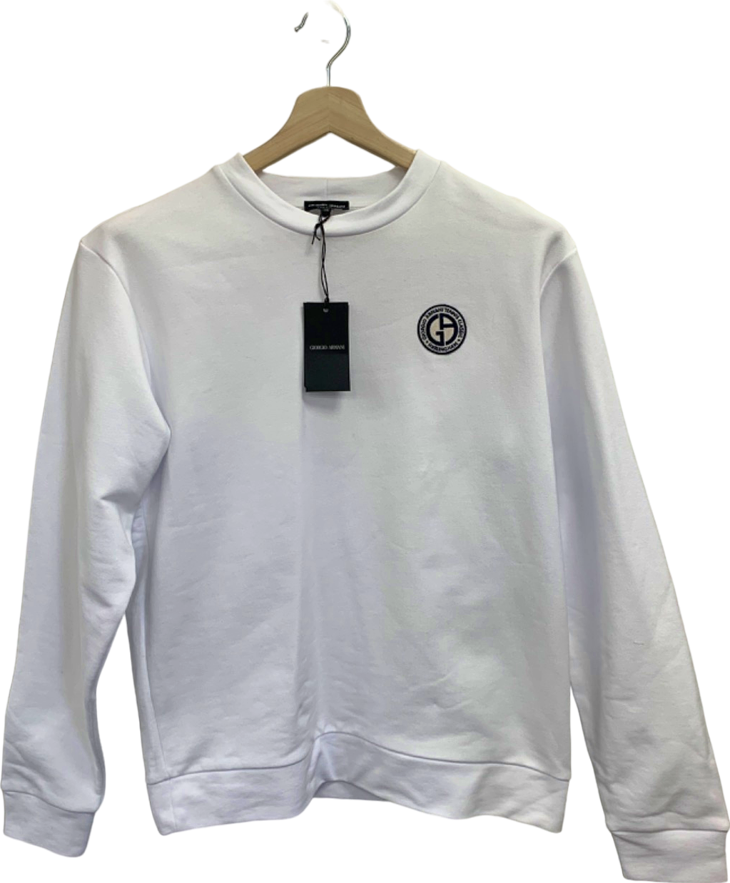 Giorgio Armani White Tennis Classic Sweatshirt UK XS