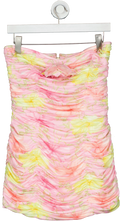 loveshackfancy Pink Nerra Mini Ruched Dress UK 8