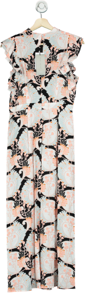 Mint Velvet Multi-colour Floral Print Halter Midi Dress UK 12