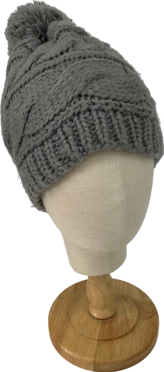 The North Face Grey Cable Knit Beanie One Size