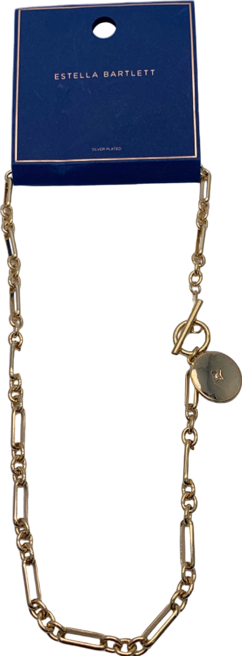 Estella Bartlett Gold Plated T-Bar Necklace One Size