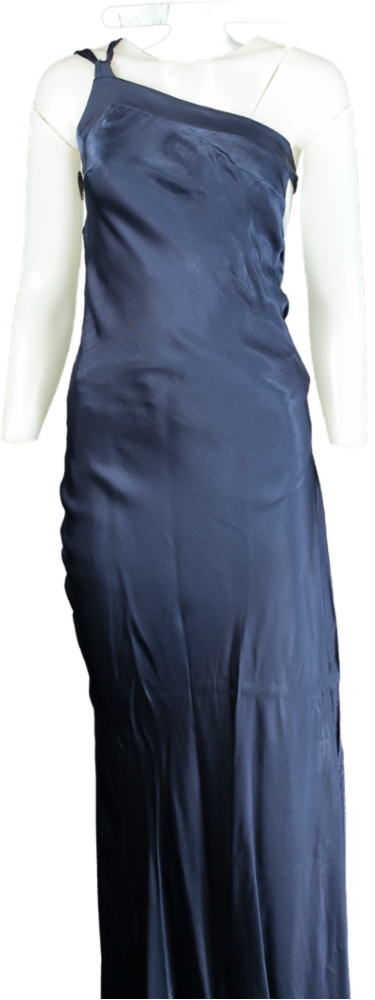 Arcina Ori Navy Asymmetric Maxi Dress XS