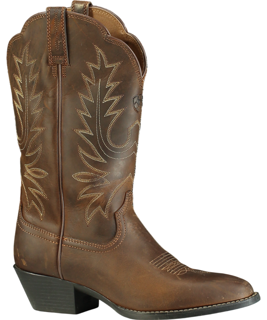 ARIAT Brown Heritage R Toe Western Boot UK 4 EU 37 👠