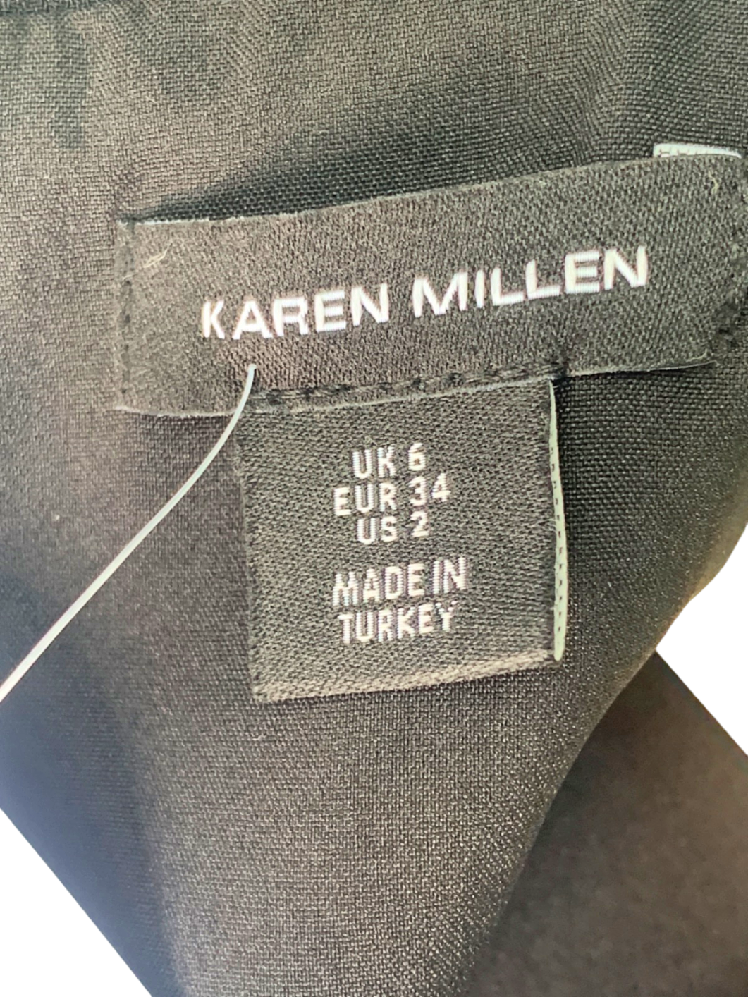 Karen Millen Black/White Midi Dress UK 6