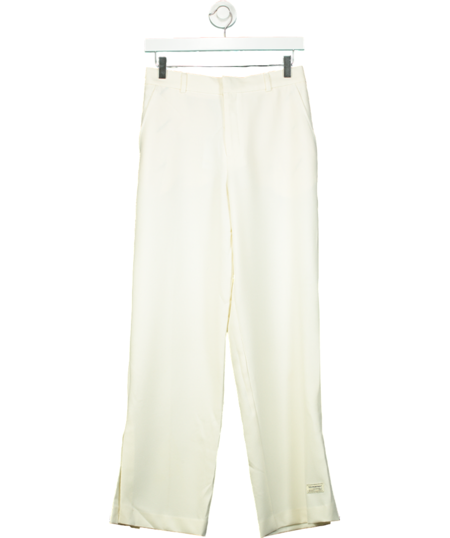 The Giving Movement Cream Wide-leg Smart Trouser UK S