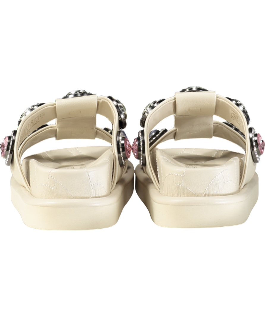 Kurt Geiger Cream Orson Crystal Sandals UK 4 EU 37 👠