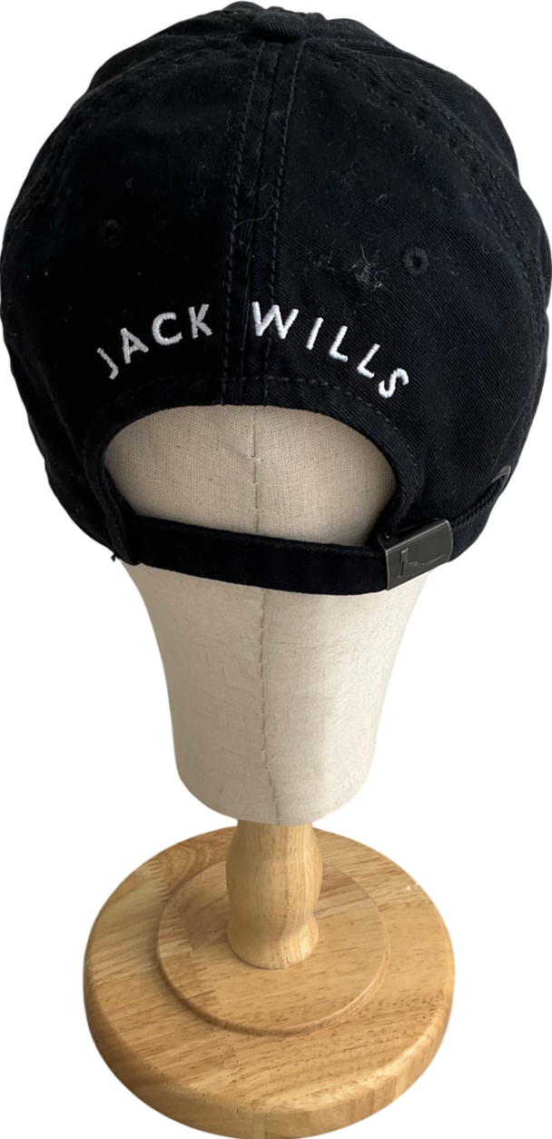 Jack wills Black Enfield Classic Logo Baseball Cap One Size