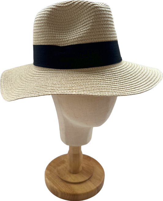 MKT Beige Straw Sun Hat One Size