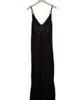 Bluebella Black Marlowe Long Chemise Metallic Dress UK 8