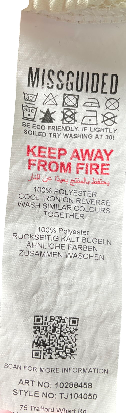 Missguided Textured Cropped Cream Shirt UK 8