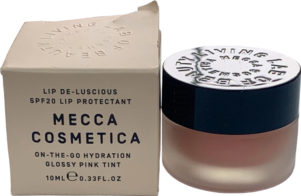 Mecca Cosmetica Lip De-Luscious SPF20 Lip Protectant On-The-Go Hydration Glossy Pink Tint 10ml