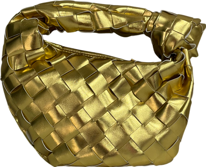 boohoo Metallic Knot Woven Grab Bag