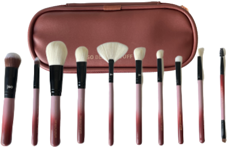 So Beauty Stuff "So Essentials" Luxury Vegan & Cruelty Free 10pc Everyday Makeup Brush Set - Gift Boxed
