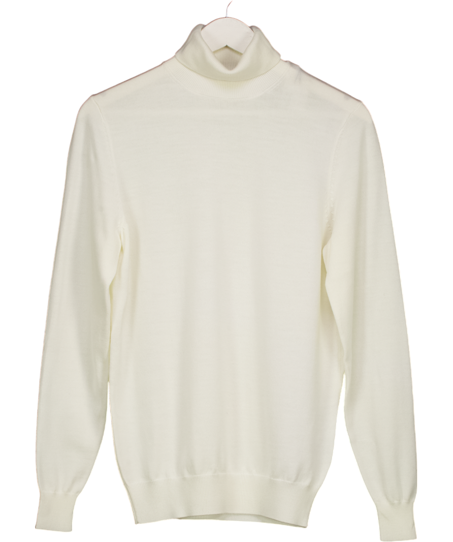 suitsupply Cream Off-white Merino Turtleneck UK S