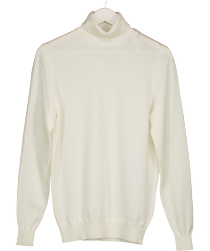 suitsupply Cream Off-white Merino Turtleneck UK S