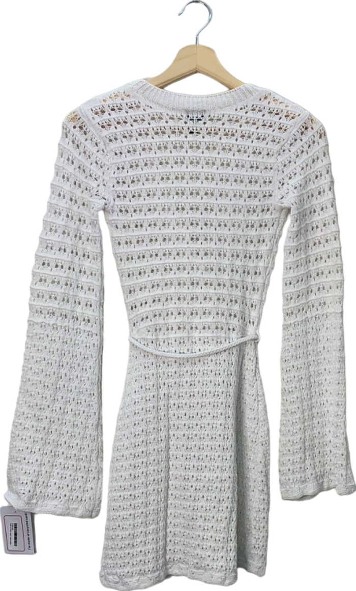 River Island White Crochet Dress UK 6