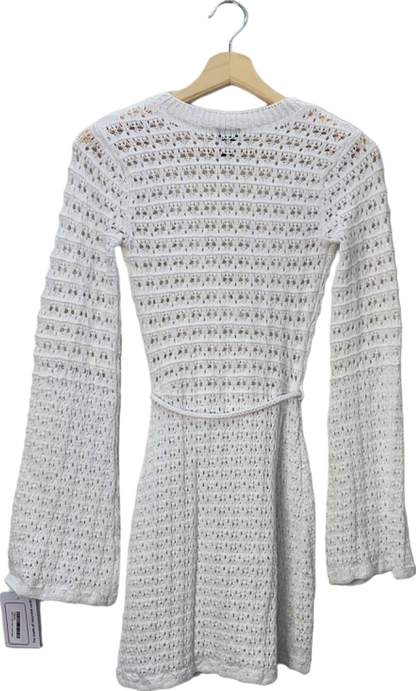 River Island White Crochet Dress UK 6