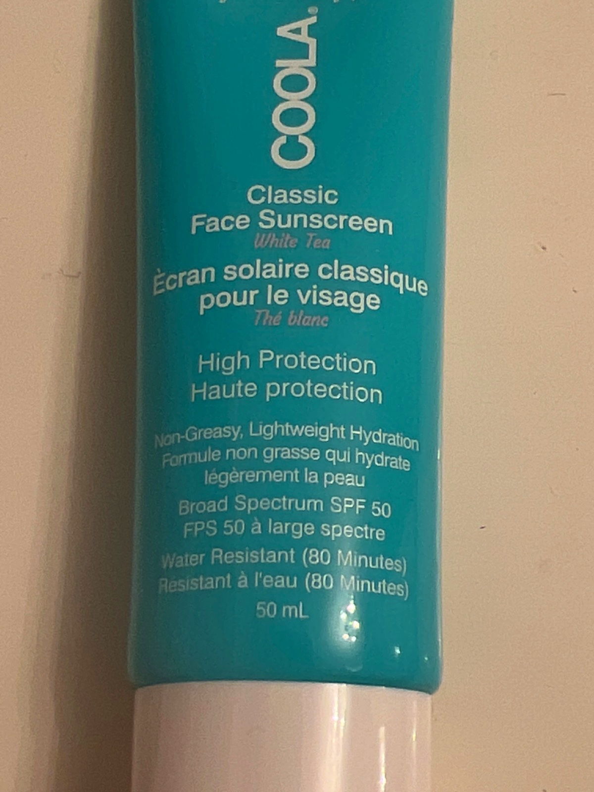 Coola Classic Face Sunscreen SPF 50 White Tea 50ml