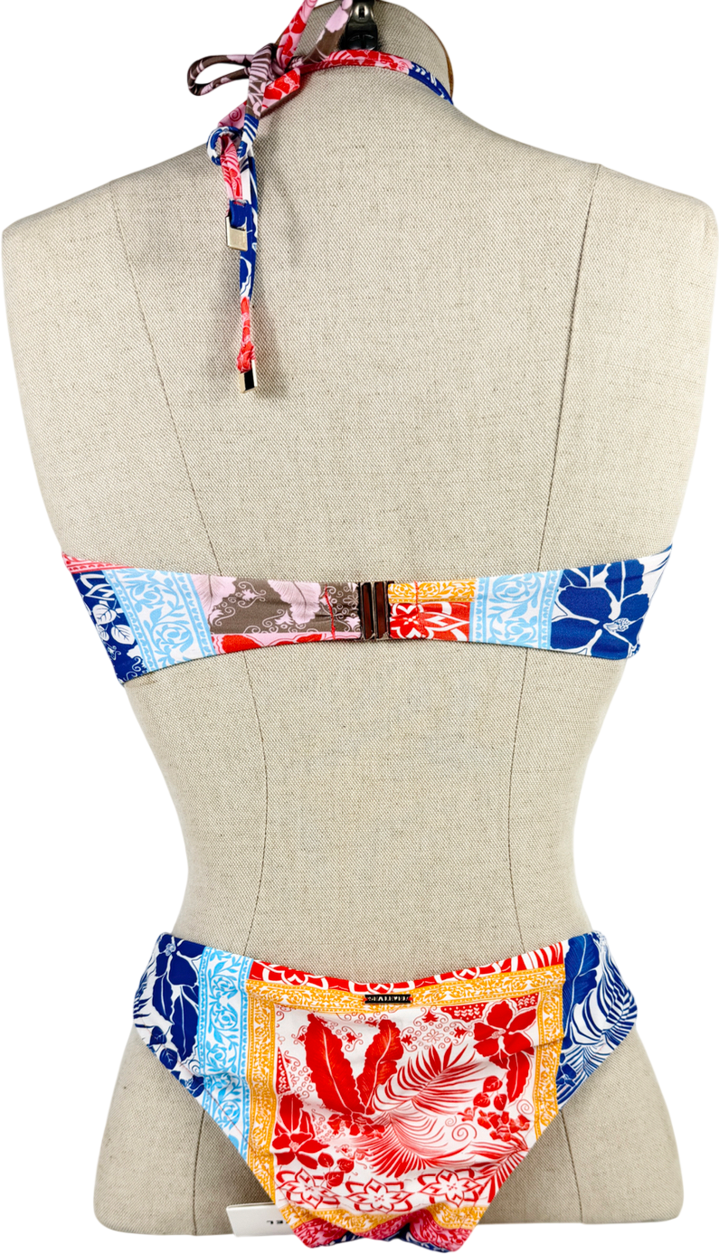 Sea level Multicoloured Coco Island O Ring Bandeau Bikini UK 10